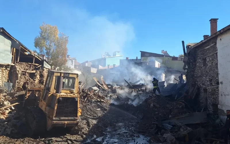 Konya Milletvekili Hakan Özer, Doğanbey’deki yangın bölgesinde